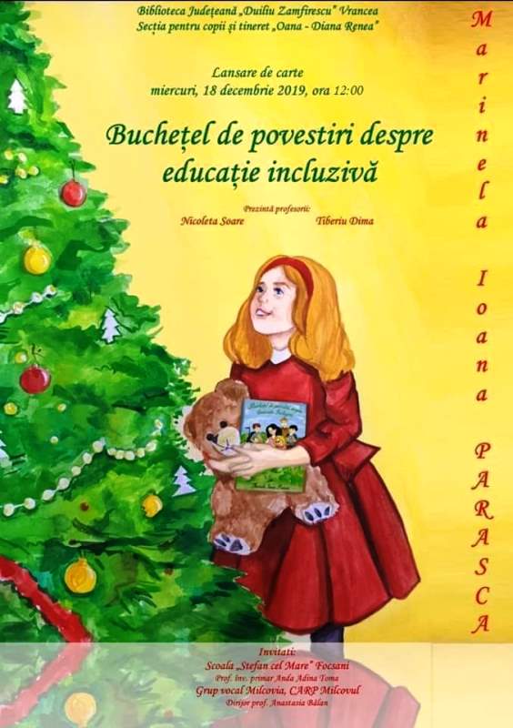 cousin leisure Anesthetic Marinela Ioana Parasca lanseaza cartea "Buchetel de povestiri despre educatie  incluziva" | Focsani | Ziare.com