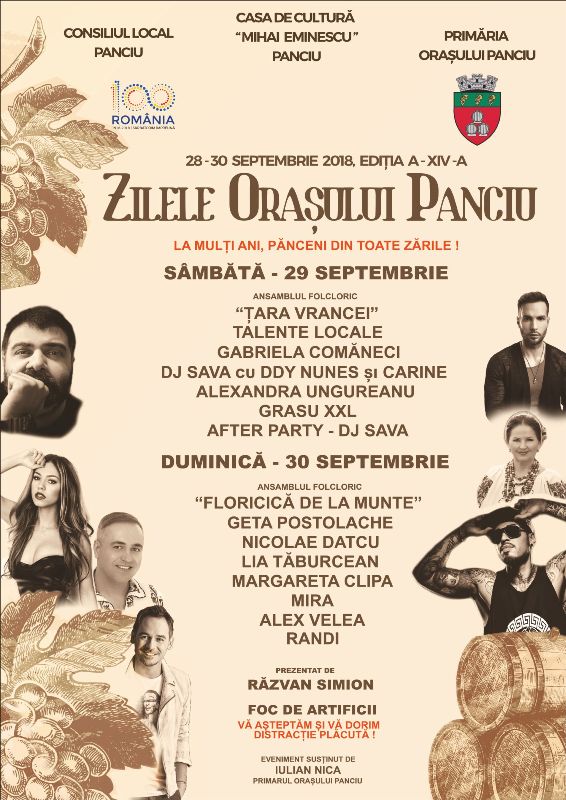 AFIS ZILELE ORASULUI PANCIU 2018